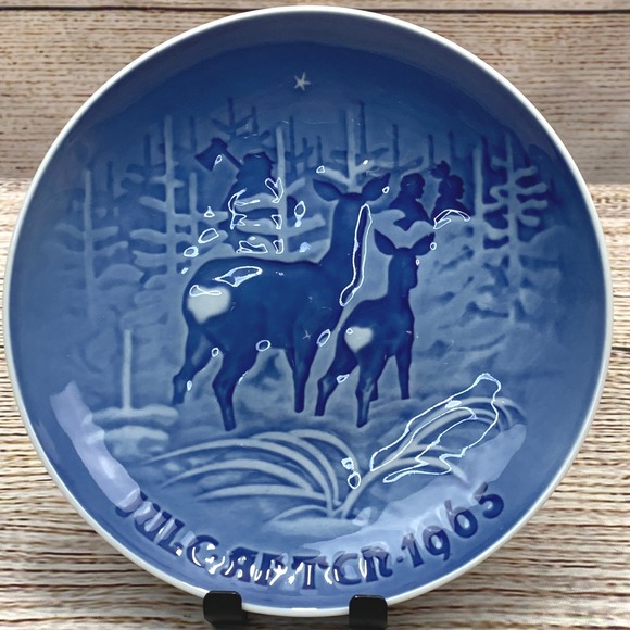Bing & Grondahl Other - Bing & Grondahl Christmas 7" Plate‎ 1965 I Skoven for Jul Denmark